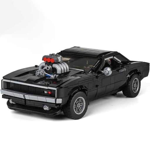 Mould King 10028 Dodge Charger Fast And The Furious Dom's Charger Technic Vintage Muscle Car Building Blocks Kids Toy