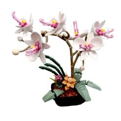 White Orchid Flower JAKI JK29012 Phalaenopsis Ideas Creator Botanical Building Blocks Kids Toy