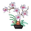 White Orchid Flower JAKI JK29012 Phalaenopsis Ideas Creator Botanical Building Blocks Kids Toy