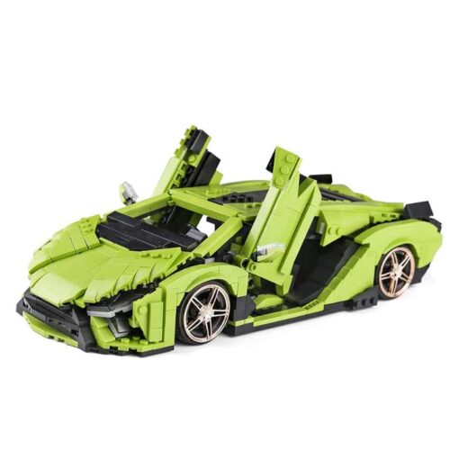 Mould King 10011 Lamborghini Sian Sports Race Car Set Building Blocks Kids Toy