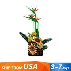 Mould King 10024 Birds Of Paradise Sunflower Bouquet Ideas Creator Botanical 1608Pcs Building Blocks Bricks Kids Toy 