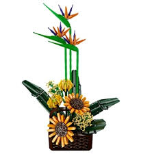 Mould King 10024 Birds Of Paradise Sunflower Bouquet Ideas Creator Botanical 1608Pcs Building Blocks Bricks Kids Toy  (1)