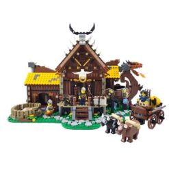 MORK 033051 The Viking House Cottage Medieval Architecture Modular Building Blocks Kids Toy