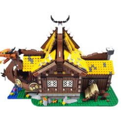 MORK 033051 The Viking House Cottage Medieval Architecture Modular Building Blocks Kids Toy