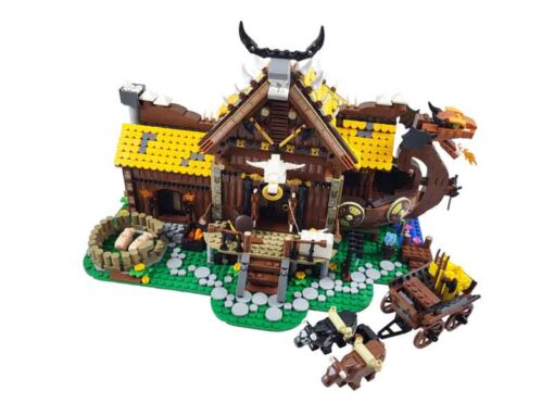 MORK 033051 The Viking House Cottage Medieval Architecture Modular Building Blocks Kids Toy