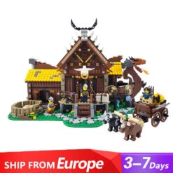 MORK 033051 The Viking House Cottage Medieval Architecture Modular Building Blocks Kids Toy