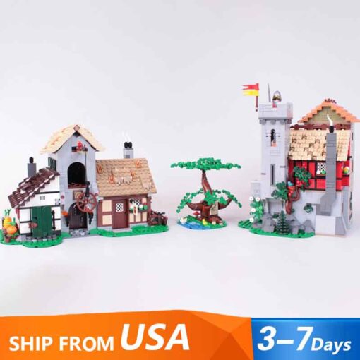 Medieval Town Square 10332 Ideas Creator Icons D3586 Building Blocks Kids Toy