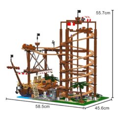 Mould King 11013 Large Double Helix Technical Loop Roller Coaster with Motors 3