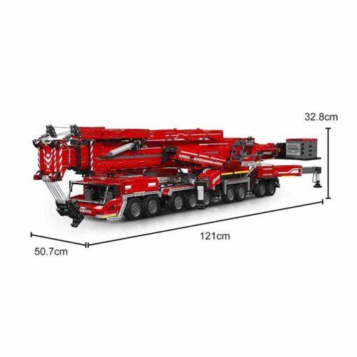 Mould King 17008 Red Liebherr LTM 11200 Remote Controlled Crane With Motor 4