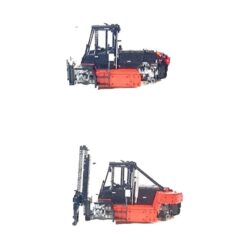 Mould King 17045 Remote Controlled Electric Red Heavy Duty Stacker Forklift With Motor