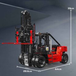 Mould King 17045 Remote Controlled Electric Red Heavy Duty Stacker Forklift With Motor