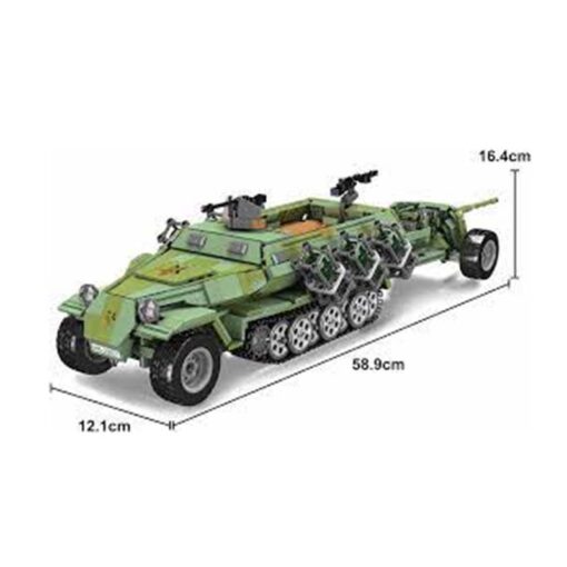 Mould King 20027 Army Truck Model Sd.Kfz . 251 Military German Half Track Armored Vehicle 2