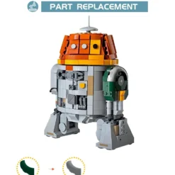 Star Wars MOC-180291 C1-10P Chopper Robot 75379 Mandalorian 980Pcs Building Blocks Bricks Kids Toy 5