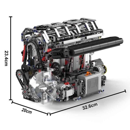 Mould King 10087 MOC Motorized L4 Gasoline Four Cylinder Series Engine Model