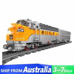 Mould King 12018 EMD F7 Diesel Internal Combustion Locomotive Train With Tracks