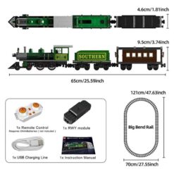 Mould King 12024 Steam Locomotive Express Railway Train with The Dashan Tunnel 3