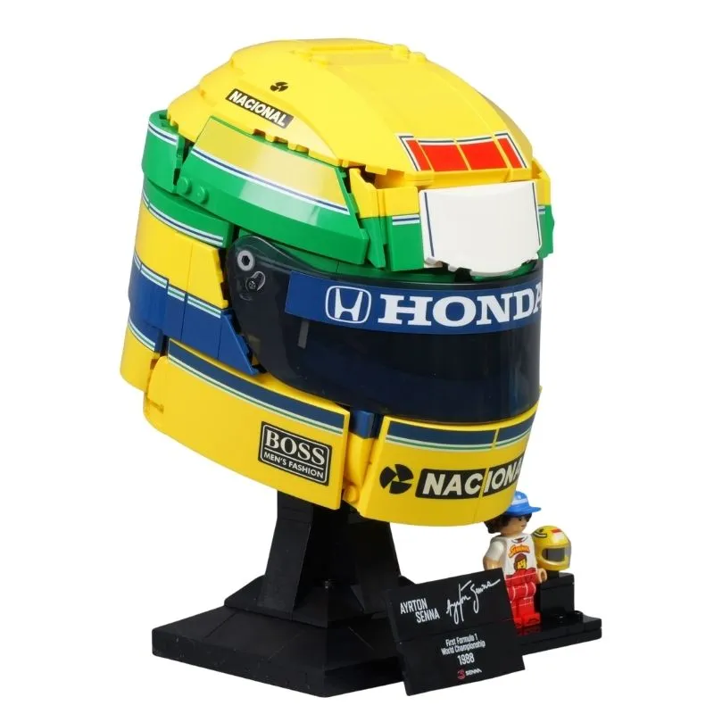 Ayrton Senna Helmet 43024 Formula 1 Race 931Pcs Building Blocks Kids Toy Ayrton Senna Helmet 43024 Formula 1 Race