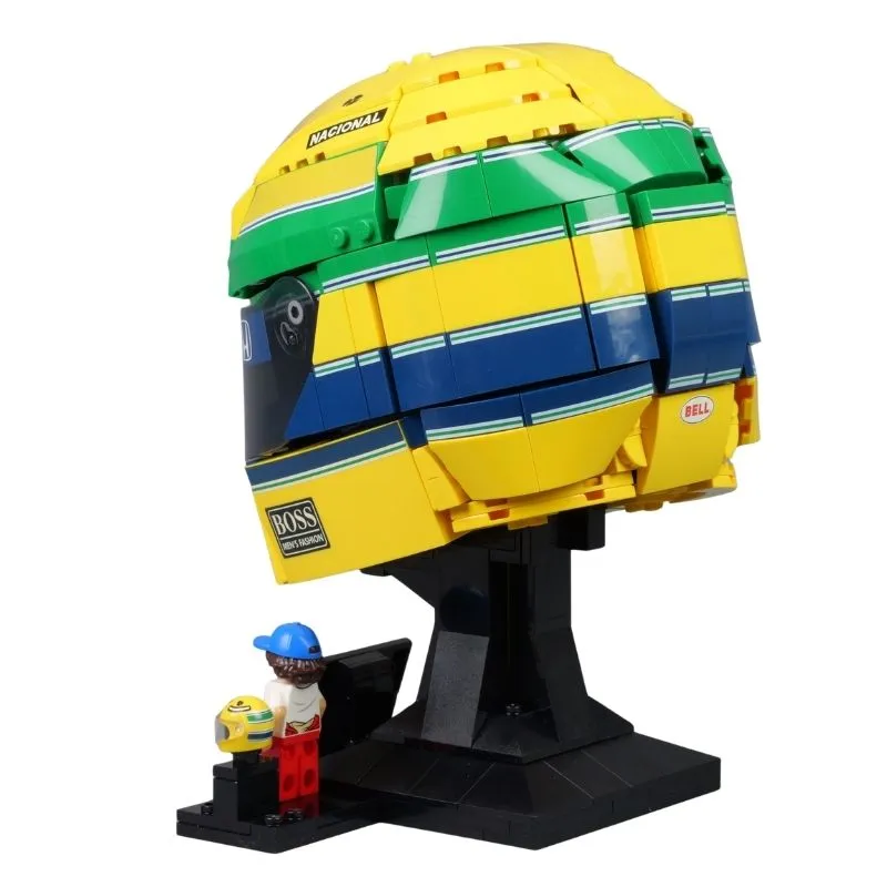 Ayrton Senna Helmet 43024 Formula 1 Race 931Pcs Building Blocks Kids Toy Ayrton Senna Helmet 43024 Formula 1 Race