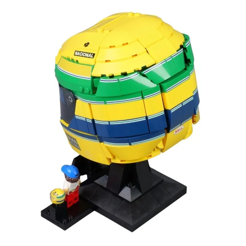 Ayrton Senna Helmet 43024 Formula 1 Race 931Pcs Building Blocks Kids Toy Ayrton Senna Helmet 43024 Formula 1 Race