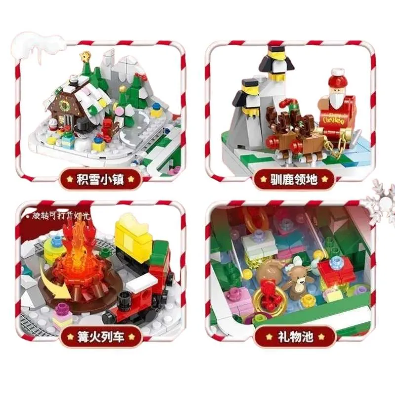 GULY 60506 Christmas Surprise Gift Box Christmas Seasonal 2866Pcs Building Blocks Kids Toy GULY 60506 Christmas Surprise Box Christmas Seasonal Creator