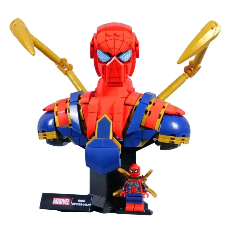 Iron Spider Man Bust 76326 Marvel 379Pcs Building Blocks Bricks Kids Toy Iron Spider-Man Bust 76326 Marvel