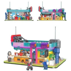 KS003 Chinese RestaurantBrickCool Cyber Street Corner Cyberpunk Modular Buildings 1318Pcs Building Blocks Kids Toy KS003 Chinese restaurants BrickCool Cyber Street Corner Modular Buildings