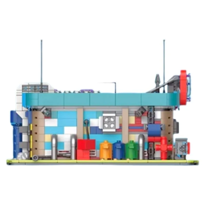 KS003 Chinese RestaurantBrickCool Cyber Street Corner Cyberpunk Modular Buildings 1318Pcs Building Blocks Kids Toy KS003 Chinese restaurants BrickCool Cyber Street Corner Modular Buildings