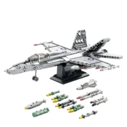 ReoBrix 33022 F-18 Hornet Strike Fighter Jet 1384Pcs Building Blocks Kids Toy ReoBrix 33022 F-18 Hornet Strike Fighter